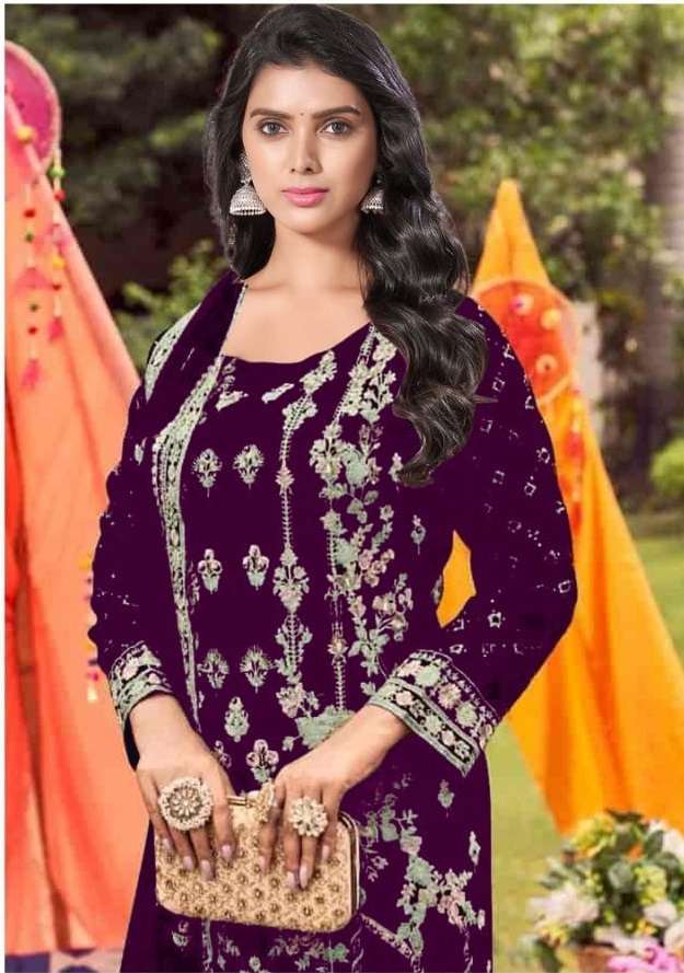 MARIAB EMBROIDERED VELVET  by Mehboob Tex 